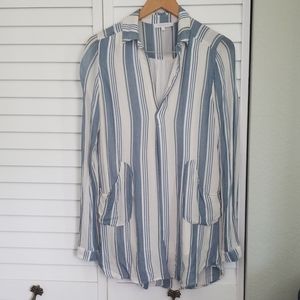 OLIVACEOUS VICI DOLLS Blue Striped Dress S